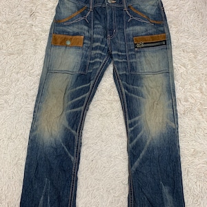Size 38 : vintage edwin bush pants jeans rare tribe design avant garde