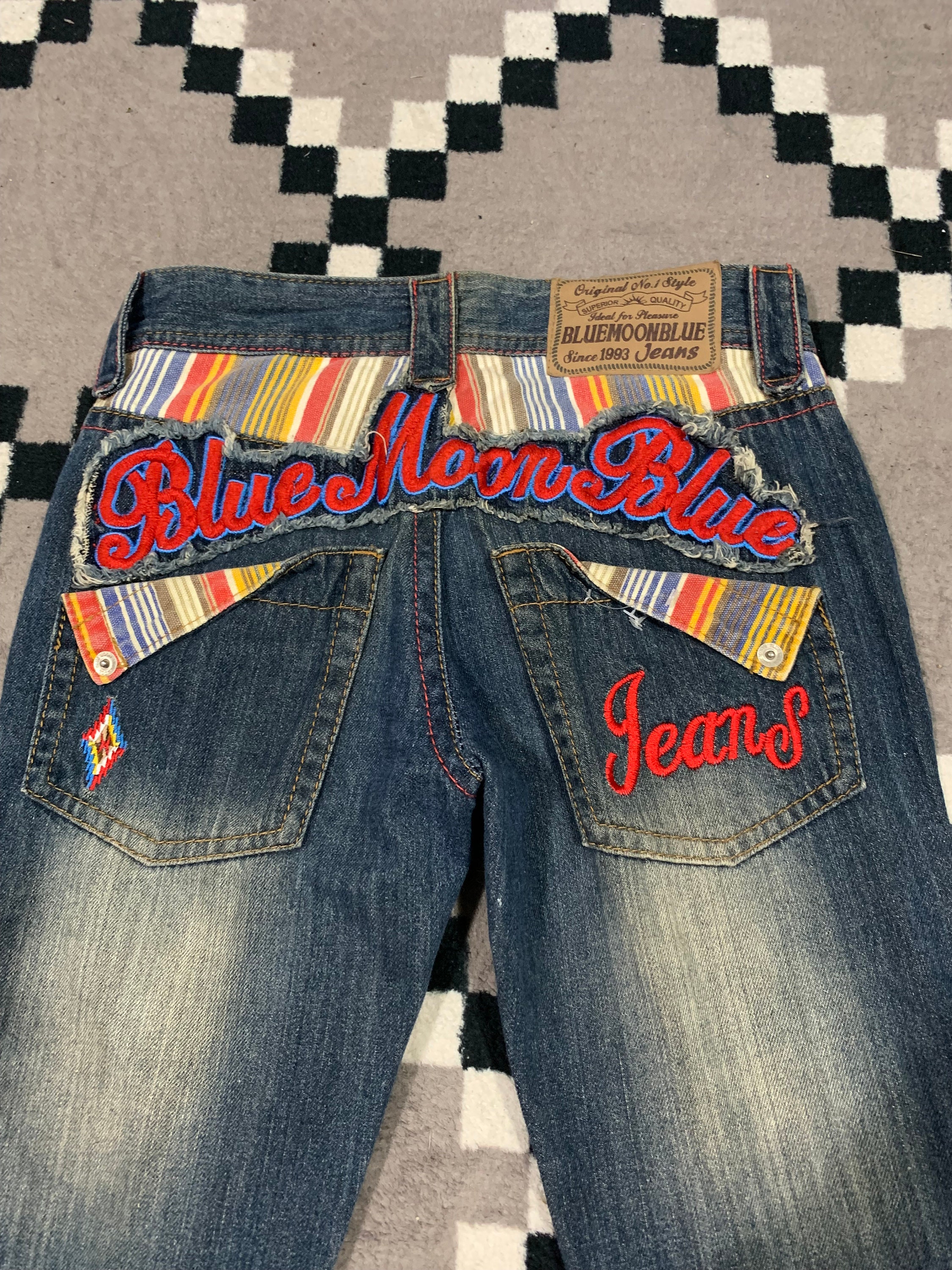 Size 29: Vintage Blue Moon Blue Jeans Avant Garde Fashion - Etsy