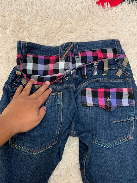 Size 30: Jack Serka Double waisted pattern Jeans … - image 7