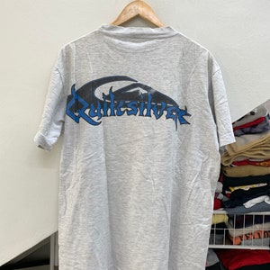 Size L: Vintage distressed Quiksilver tshirt RARE jnco phat farm surfing oneill billabong tshirt