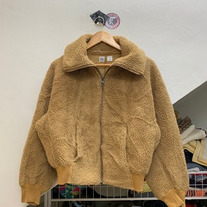 Size L: Vintage uniqlo Sherpa UUU Christophe Lemaire Jacket rare japan designer (S-39)