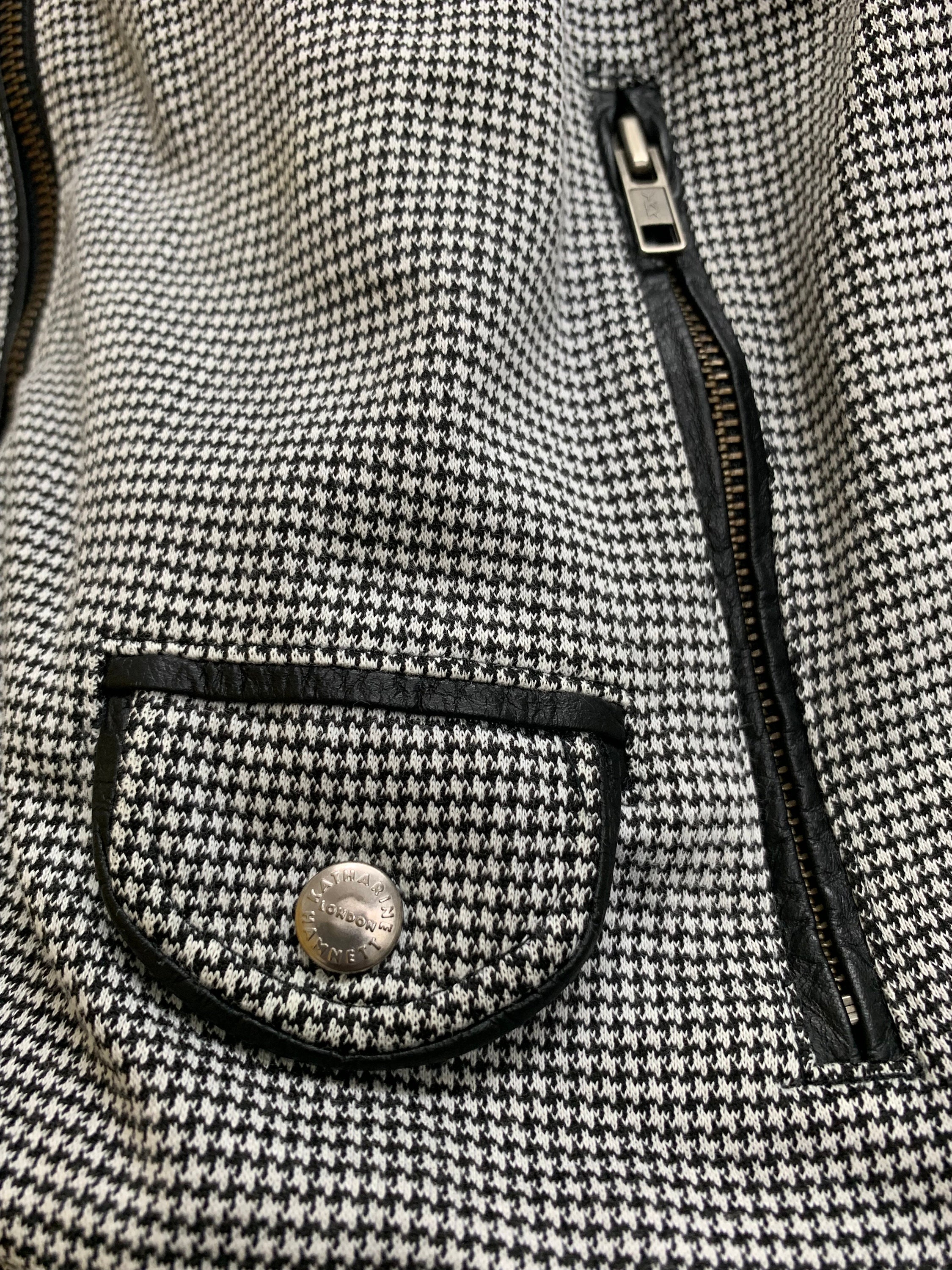 トップス KATHARINE HAMNETT LONDON zip hoodie KATHARINE HAMNETT LONDON Double Zip Riders Hoodie L Gray