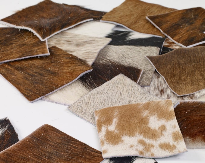 Genuine Cowhide Material Offcuts/swatches Great for Small Crafts 1kg