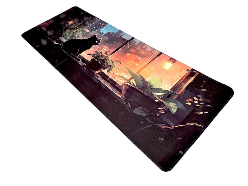 Kawaii Pink Cat Desk Mat | Large Extended Gaming Mouse Pad & Keyboard Mat image 12