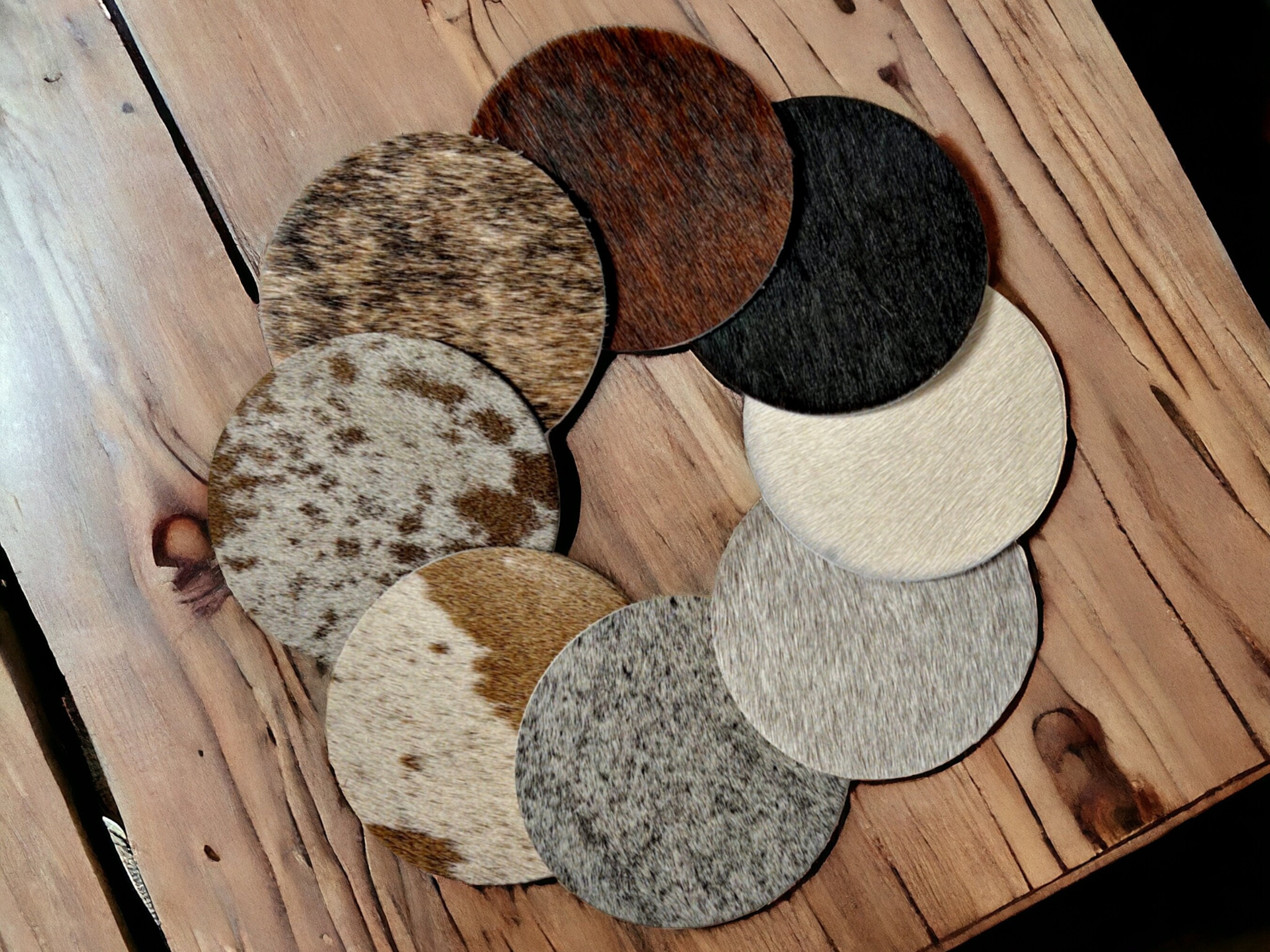 45x30cm Imitation Wood Craft Grain Placemat PU Leather Pad For