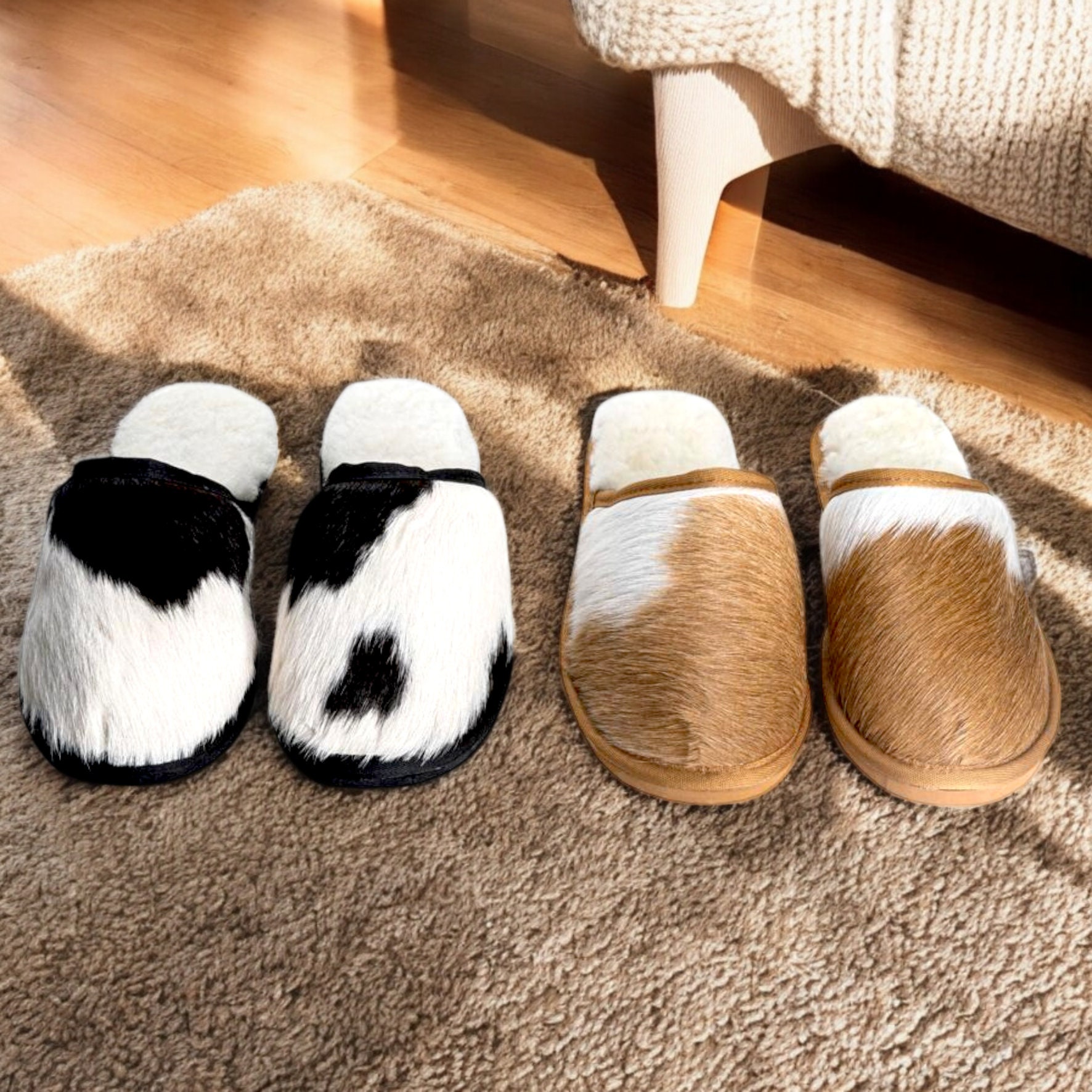 Cow Print Slippers Etsy UK