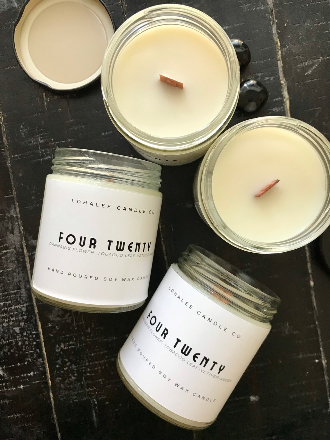 420 Candle Headache Wooden Wick Aromatherapy Candle Soy Etsy