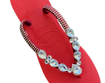 Personalized Havaianas Flip Flops, Bling Bridal Sandals
