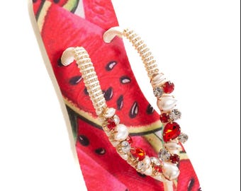 Personalized Havaianas Flip Flops, Bling Bridal Sandals
