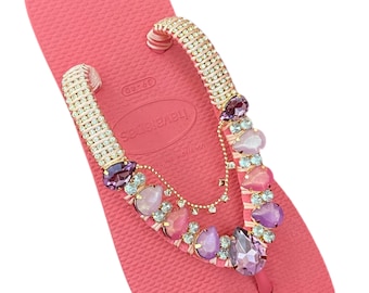 Personalized Havaianas Flip Flops, Bling Bridal Sandals