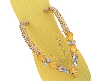 Personalized Havaianas Flip Flops, Bling Bridal Sandals