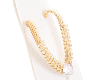 Personalized Havaianas Flip Flops, Bling Bridal Sandals