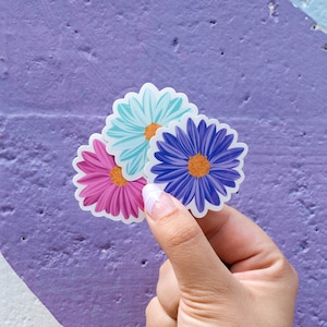 6er Pack Illustrierte Mini Gänseblümchen Aufkleber | Gänseblümchen Aufkleber | Gänseblümchen Sticker | Niedliche Gänseblümchen-Aufkleber | Gänseblümchen Aufkleber | Blumen Sticker Set