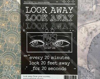 Look Away-schermtijdafdruk