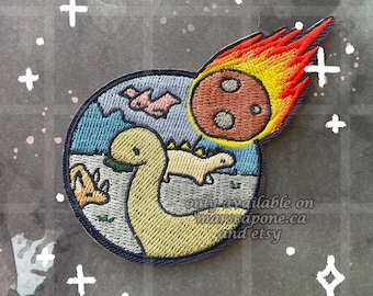 Dino Destruction Iron-On Patch