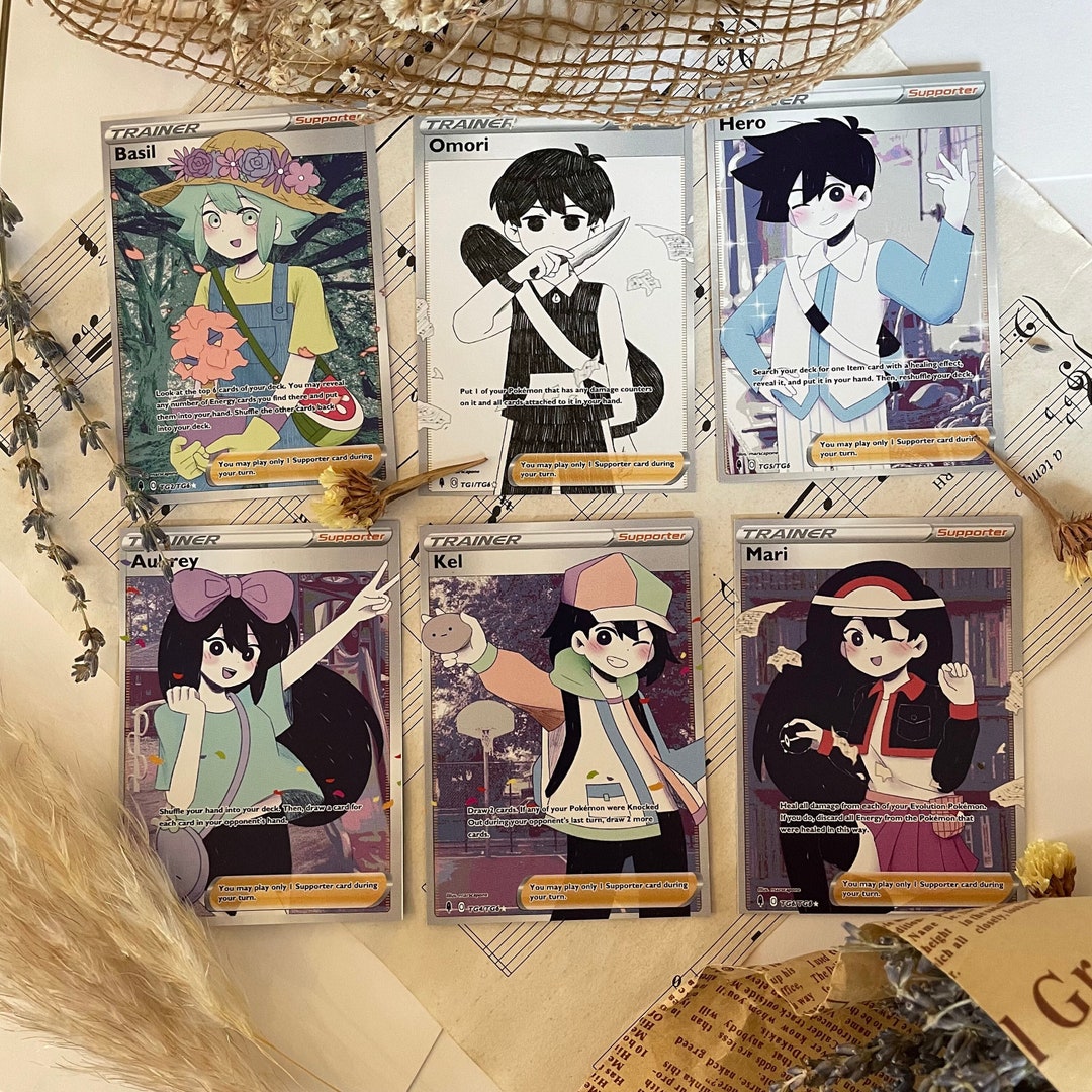 omori rare card Omori Fangamer Art Series Card Sticker Series + Post Card