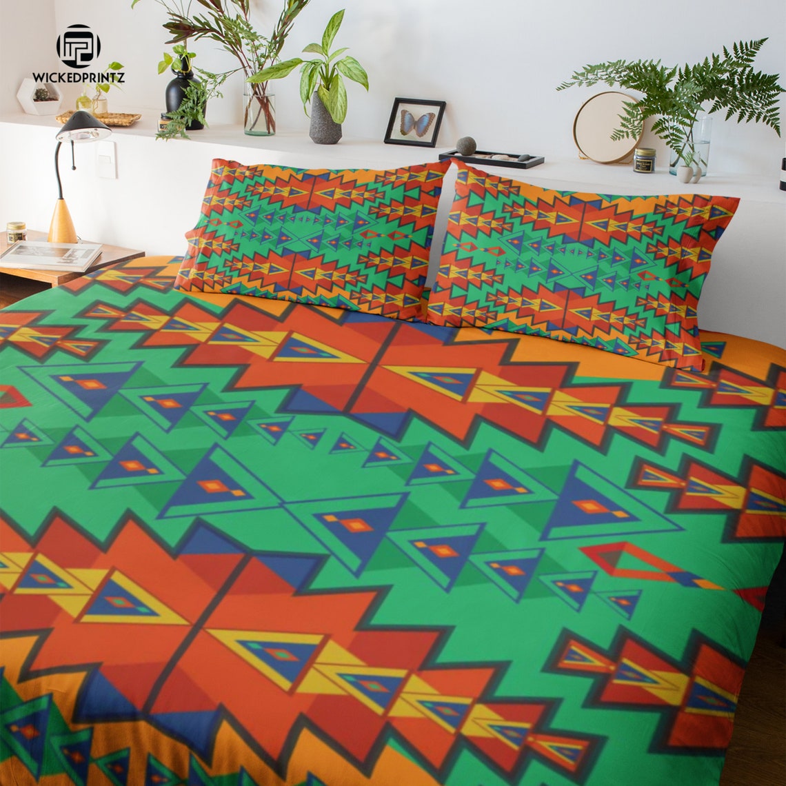 Boho Bedding Set Colorful Bedding Aztec Decor Bohemian | Etsy