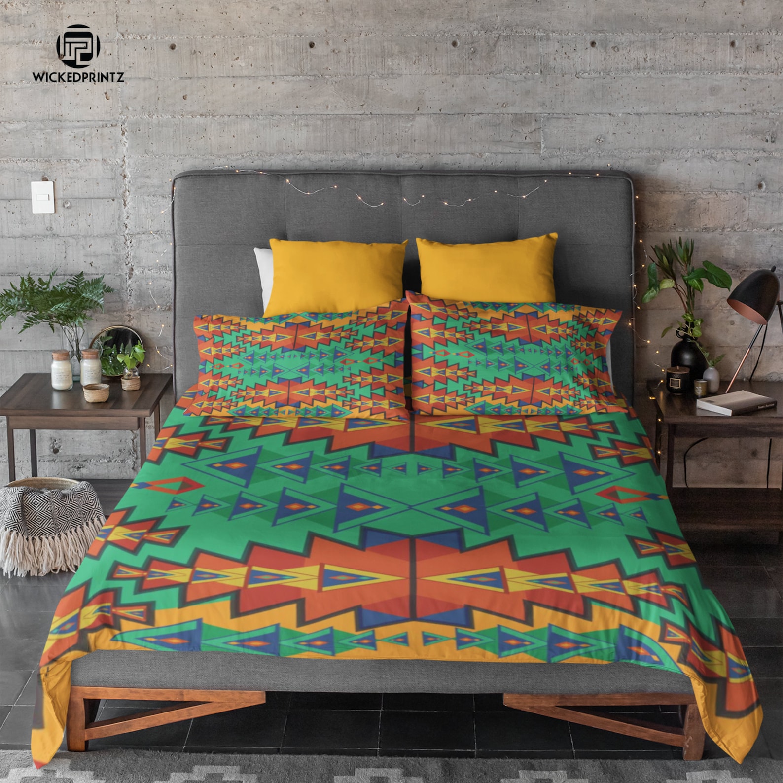Boho Bedding Set Colorful Bedding Aztec Decor Bohemian - Etsy