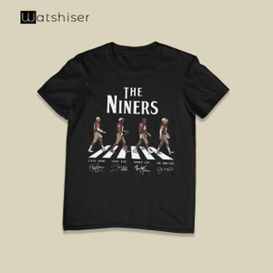 San Francisco 49Ers NFL Football Road Signatue Printed Black Unisex T-Shirt