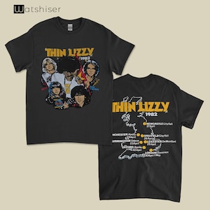 VTG 80s Graphic Thin Lizzy UK Tour Gift For Fan Unisex Tee