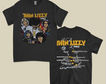 VTG 80s Graphic Thin Lizzy UK Tour Cadeau pour fan T-shirt unisexe