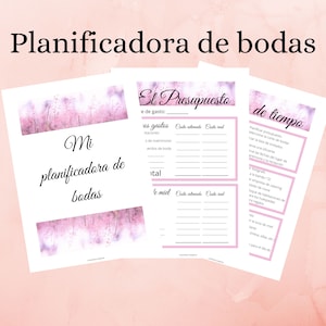 Spanish Wedding Planner Printable, Printable Wedding Planner Kit, Wedding Binder Template, Wedding Planning Book, Wedding Planner Organizer