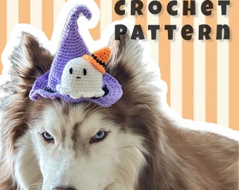 Haakpatroon voor een Halloween-hondenheksenhoed, huisdierkostuum (DIY)