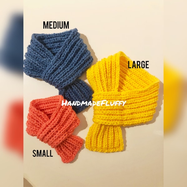 Knitted Dog Scarf Etsy