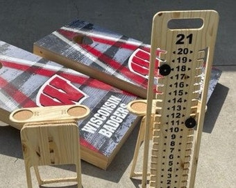 Digital File Cornhole SVG, Cornhole Scoreboard plus side table