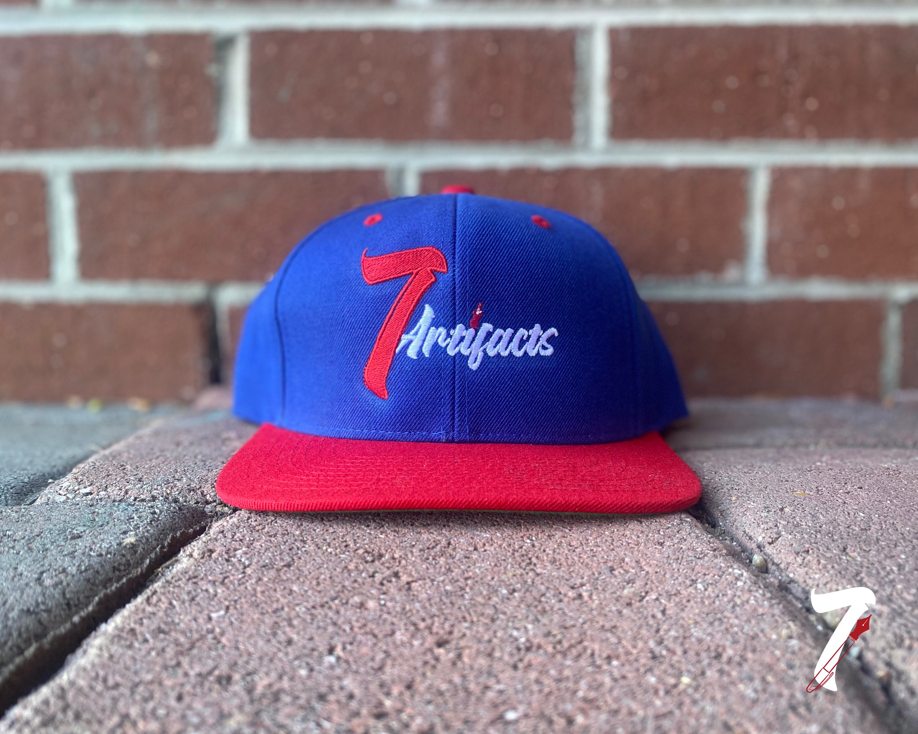 Vintage Snapback Hat - Flat Bill Embroidered 6 Panel Snapback - Gift For Summer - Logo Print 90s Snapback Cap - Adjustable Snapback Cap