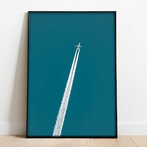 Aeroplane Contrail | Transport Art | Photo | Print | Poster | Framed | Unframed | A5 A4 A3 A2 A1