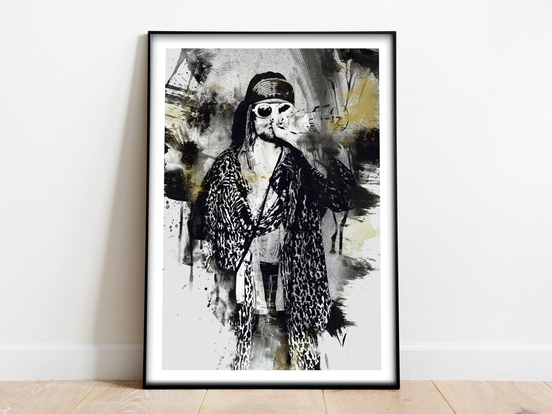 Nirvana Band Kurt Cobain Art Print Poster Canvas Mouse Mat Framed ...