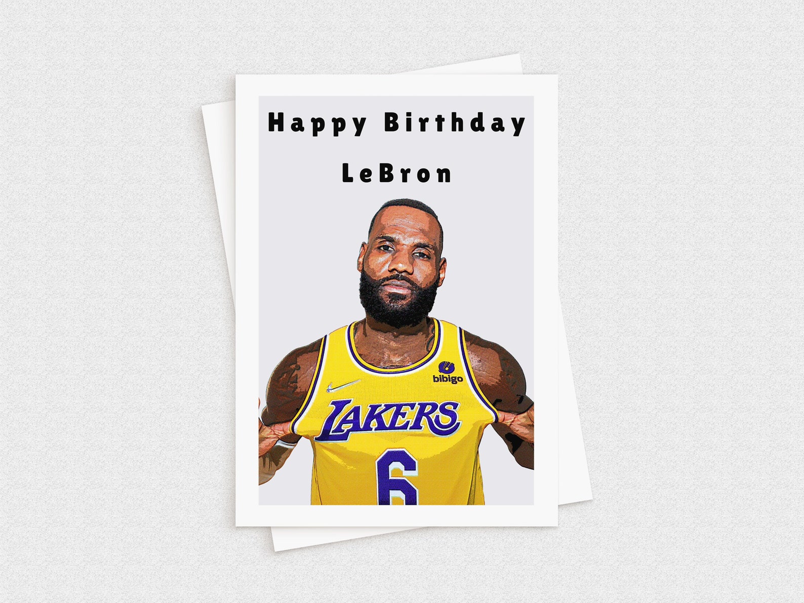 Lebron James Personalised Birthday Card Lebron James Etsy