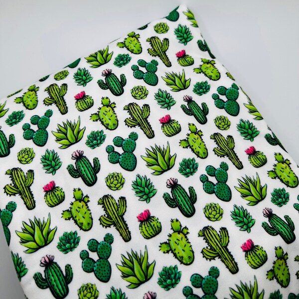 Ready to Ship French Terry Cactus and Succulents Floral makes great bows, head wraps, bummies, and more.