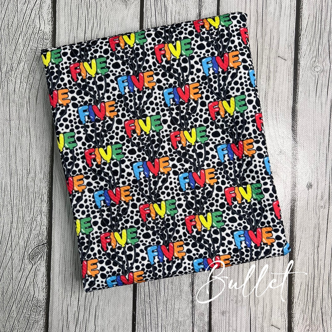 Made to Order 5 Year Balloons Rainbow Milestone Bullet, DBP, Rib Knit ...