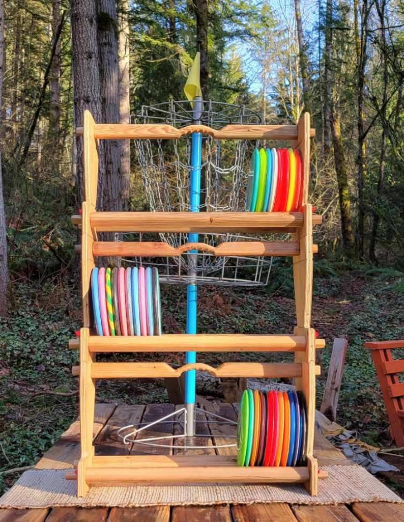 Disc Golf Storage Rack Rustic Custom & Handcrafted Etsy