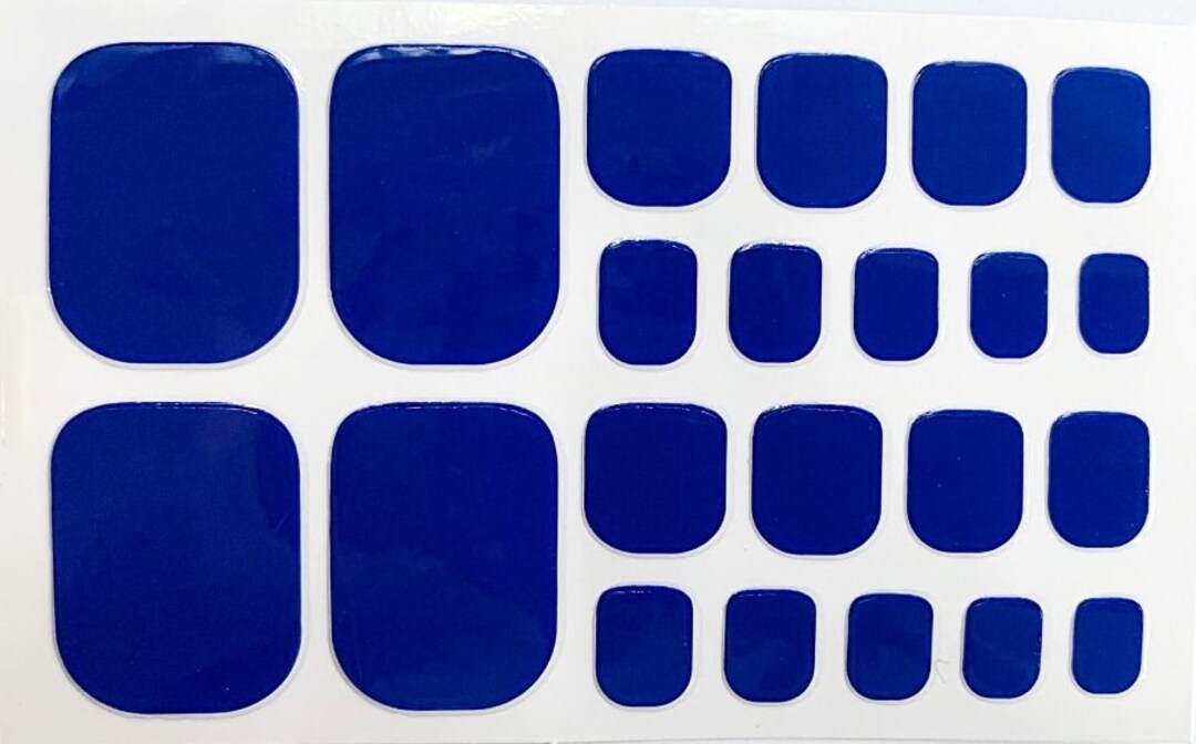 Blue Toe Nail Sticker Selfadhesive False Nails, Toe Nails Manicure