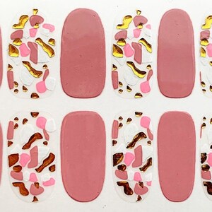 Pink Glimmer Nail Polish Strips / Nail Wraps / Nail Decals #007