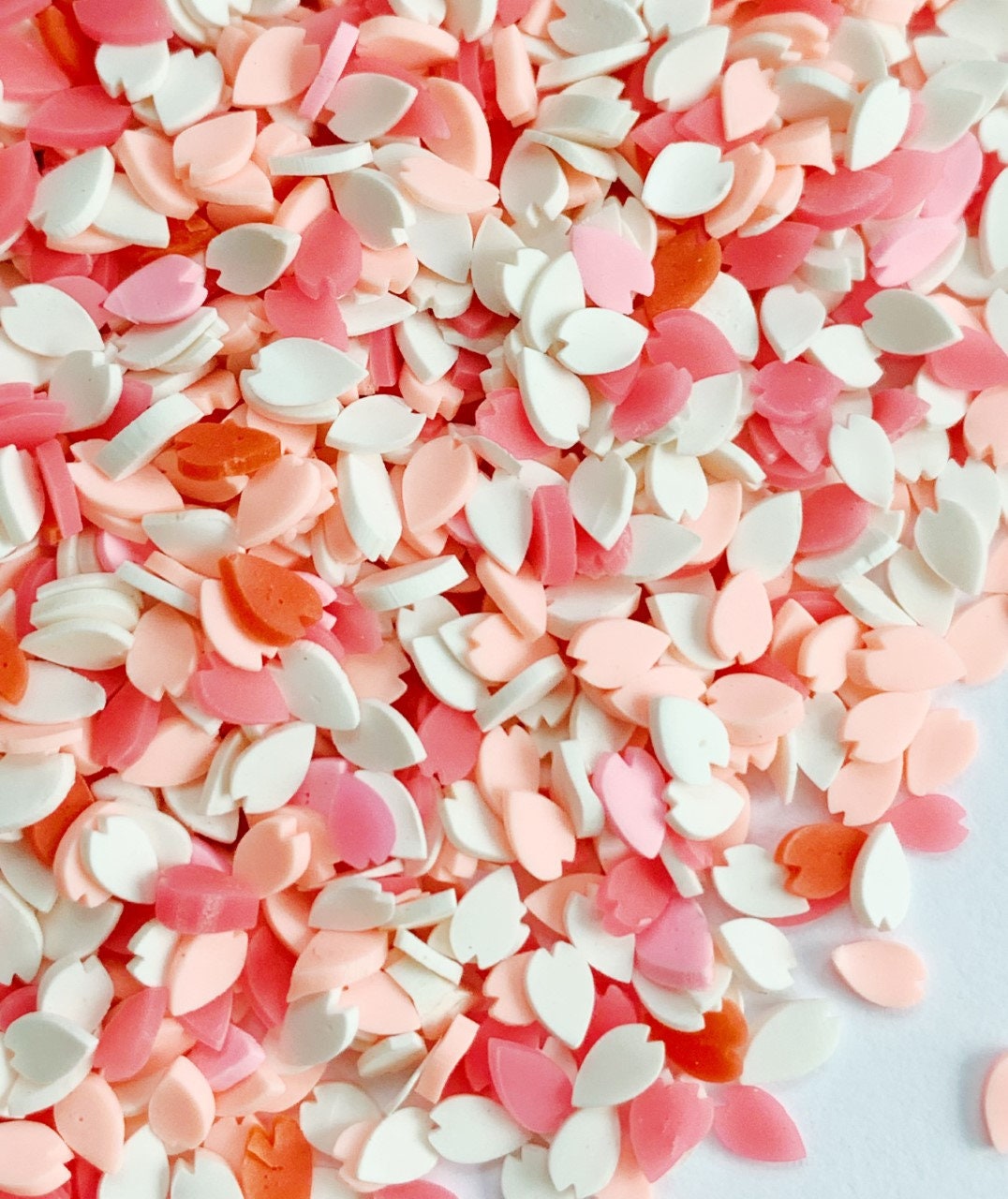 Polymer Clay Sakura Flower Petal Slices Fake Sprinkles Etsy