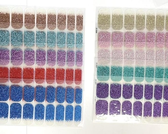 Glitter Nail Polish Strips: Self-Adhesive, No UV Light
