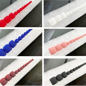 Handmade Matte White Press On Toe Nails: 24pc Pedicure Set