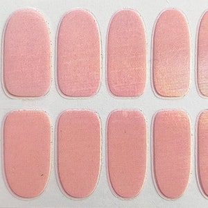 Pink Glimmer Nail Polish Strips: Easy Manicure Nail Wraps