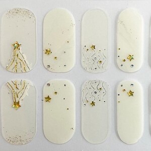 Christmas Marble Glitter Nail Polish Strips / Nail Wraps