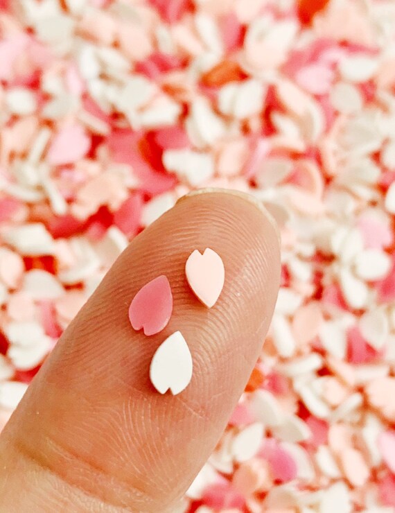 Polymer Clay Sakura Flower Petal Slices Fake Sprinkles Etsy