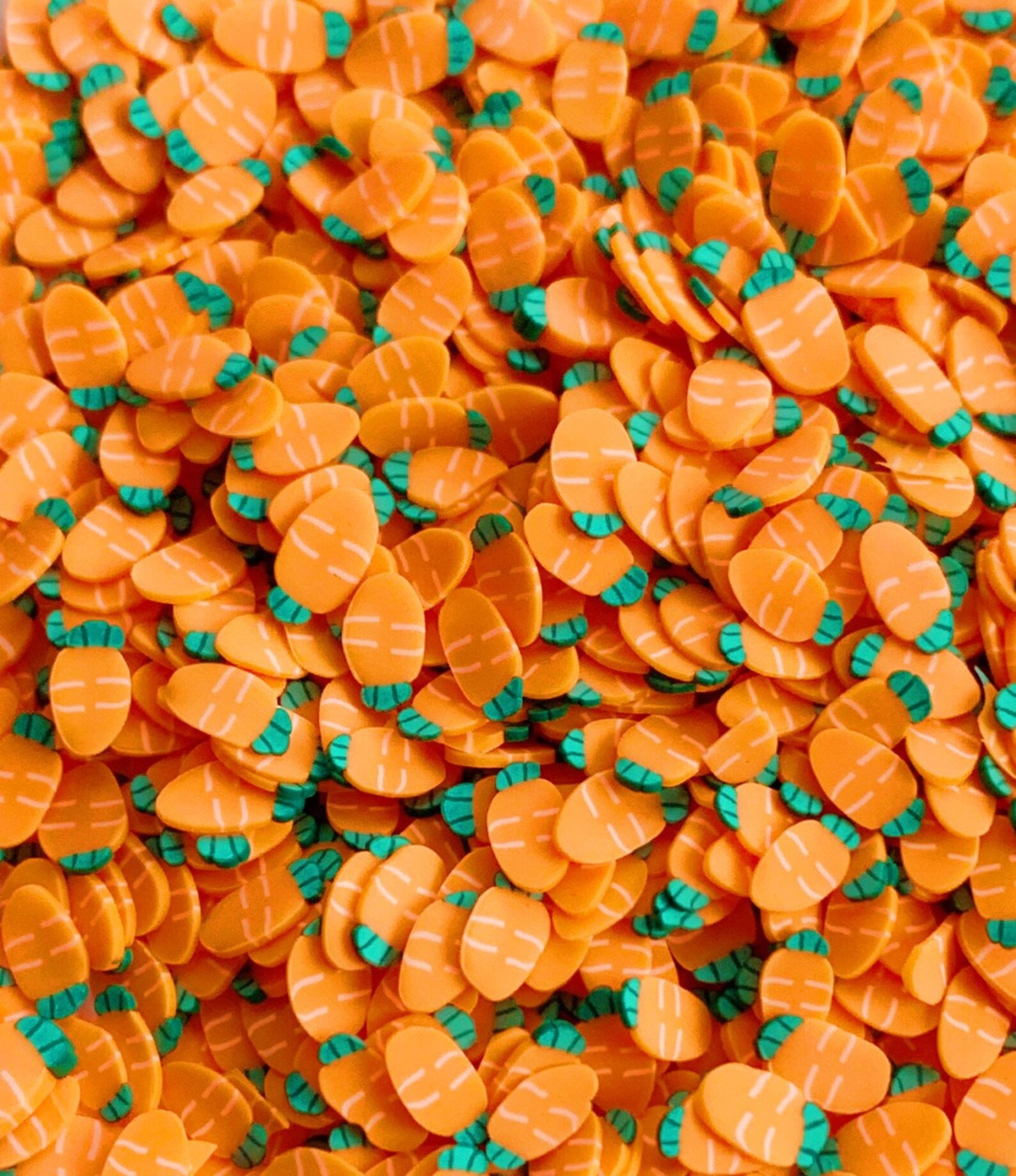 Polymer Clay Carrot Cane Slices Fake Food Sprinkles Polymer Etsy