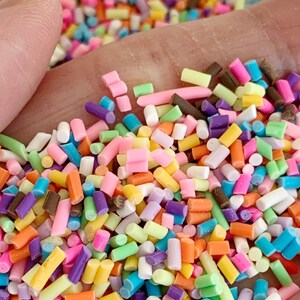 Rainbow Polymer Clay Sprinkles: Colorful DIY Slime Resin Fillers