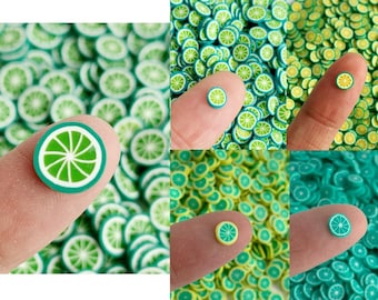 Polymer Clay Lime Slices: Craft Sprinkles, Slime Fillers