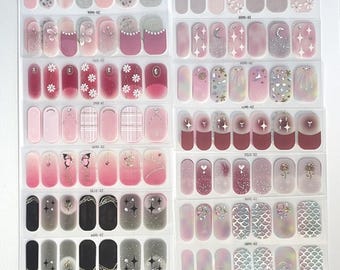 Spring Summer Nail Polish Strips: Gel Nail Art Decals - Etsy