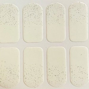 White Glimmer Nail Polish Strips / Nail Wraps / Nail Decals #025