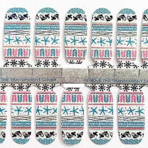 Summer Beach Starfish Nail Polish Strips: Easy Application Nail Wraps